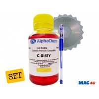 Set Flacon Cerneala Compatibila Canon GI41 ( 1x100ml Yellow) + 1buc Cdr Maxell cu plic si Pix CNX201