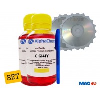 Set Flacone Cerneala Compatibil Canon GI41 ( 2x100ml Yellow) + Pix cu gel si 2buc Cdr Maxell cu plic