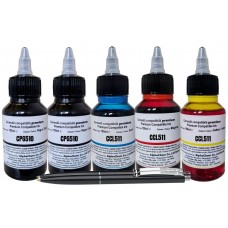 Set Flacon Cerneala Compatibil AlphaChem Canon PG-510, 2x100 Negru 1x100 CL-511C Cyan 1x100 CL-511M Magenta 1x100 CL-511Y Galben. 2xPix Schneider