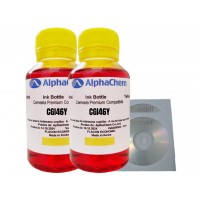 Set Flacon Cerneala AlphaChem Compatibil Canon 2x100ml GI-46Y Galben, 2buc Cdr Maxell cu plic