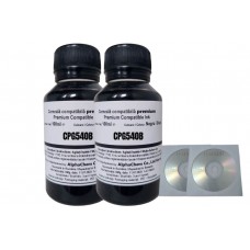 Set Flacon Cerneala AlphaChem Compatibil Canon 2x100ml PG-540 Negru, 2buc Cdr Maxell cu plic