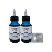 Set Flacon Cerneala AlphaChem Compatibil Canon 2x100ml CL-511C Cyan, 2buc Cdr Maxell cu plic