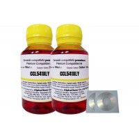 Set Flacon Cerneala AlphaChem Compatibil Canon 2x100ml CL-541XLY Galben, 2buc Cdr Maxell cu plic