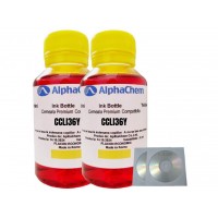 Set Flacon Cerneala AlphaChem Compatibil Canon 2x100ml CLI-36Y Galben, 2buc Cdr Maxell cu plic