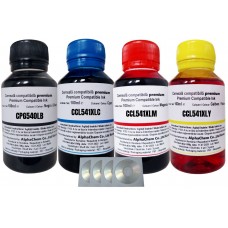 Set Flacon Cerneala AlphaChem Compatibil Canon 1x100ml PG-540L Negru, 1x100ml CL-541XLC Cyan, 1x100ml CL-541XLM Magenta, 1x100ml CL-541XLY Galben, 4buc Cdr Maxell cu plic