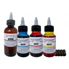Set Flacon Cerneala AlphaChem Compatibil Canon 1x200ml PG-510 Negru, 1x100ml CL-511C Cyan, 1x100ml CL-511M Magenta, 1x100ml CL-511Y Galben, 4xDop