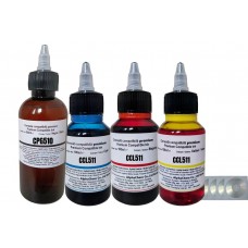 Set Flacon Cerneala AlphaChem Compatibil Canon 1x200ml PG-510 Negru, 1x100ml CL-511C Cyan, 1x100ml CL-511M Magenta, 1x100ml CL-511Y Galben, 4buc Cdr Maxell cu plic