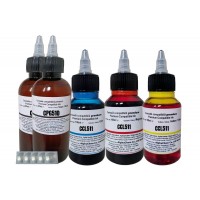 Set Flacon Cerneala AlphaChem Compatibil Canon 2x200ml PG-510 Negru, 1x100ml CL-511C Cyan, 1x100ml CL-511M Magenta, 1x100ml CL-511Y Galben, 5buc Cdr Maxell cu plic