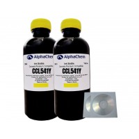 Set Flacon Cerneala AlphaChem Compatibil Canon 2x200ml CL-541Y Galben, 2buc Cdr Maxell cu plic
