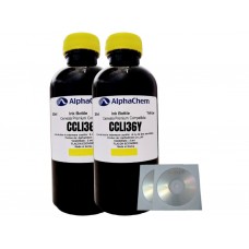 Set Flacon Cerneala AlphaChem Compatibil Canon 2x200ml CLI-36Y Galben, 2buc Cdr Maxell cu plic