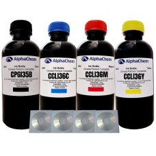 Set Flacon Cerneala AlphaChem Compatibil Canon 1x200ml PGI-35BK Negru, 1x200ml CLI-36C Cyan, 1x200ml CLI-36M Magenta, 1x200ml CLI-36Y Galben, 4buc Cdr Maxell cu plic