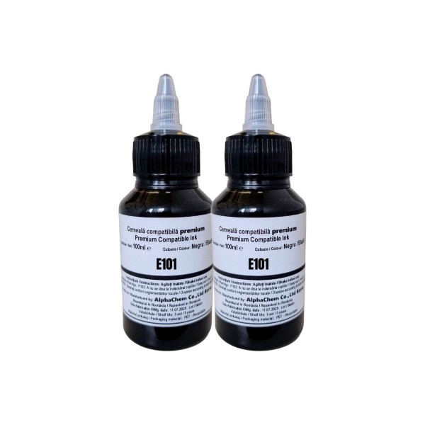 Flacon Cerneala Compatibil Epson(101) 2x100ml C13T03V14A Negru-cu picurator