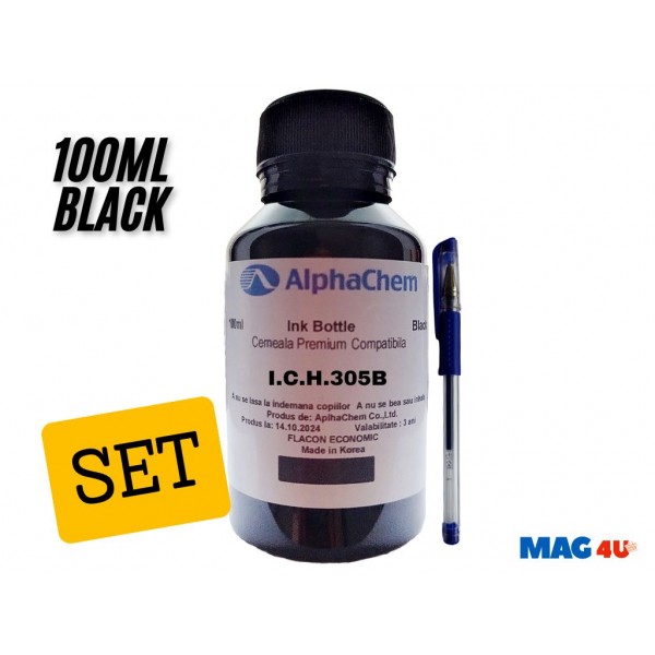Flacon Cerneala AlphaChem Compatibil HP (305) 1x100ml 3YM61AE Negru