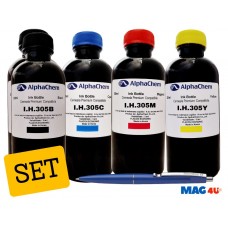Pachet Flacon Cerneala AlphaChem HP (305) 2x200ml 3YM61AE Negru 1x200ml 3YM60AE Cyan 1x200ml 3YM60AE Magenta 1x200ml 3YM60AE Galben  si pix Schneider