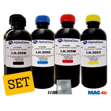 Set Flacon Cerneala AlphaChem Compatibil HP305 2x200ml 3YM61AE Negru + 1x200ml 3YM60AE Cyan + 1x200ml 3YM60AE Magenta + 1x200ml 3YM60AE Galben cu 5x CDR Maxell