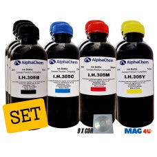 Set Flacon Cerneala AlphaChem Compatibil HP305 3x200ml 3YM61AE Negru + 2x200ml 3YM60AE Cyan + 2x200ml 3YM60AE Magenta + 2x200ml 3YM60AE Galben cu 9x CDR Maxell
