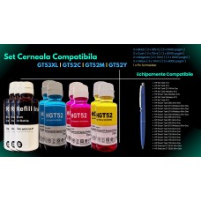 Pachet Flacoane Cerneala compatibila HP 3X GT53XL Black, 2X GT52 Cyan, 2X GT52 Magenta, 2X GT52 Yellow, 66000 pagini, un-box AlphaChem si Pix Schneider