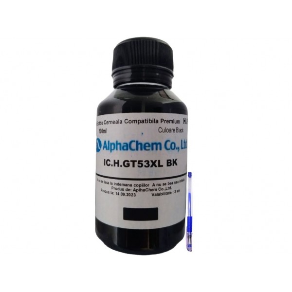 Flacon Cerneala AlphaChem Compatibil HP (GT53XL) 1x100ml 1VV21AE Negru