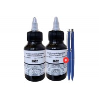 Set Flacon Cerneala AlphaChem Compatibil HP652 2x100ml F6V25AE Negru cu Pix Schneider