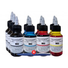 Set Flacon Cerneala AlphaChem HP652 3x100ml F6V25AE Negru + 2x100ml F6V24AE Cyan + 2x100ml F6V24AE Magenta + 2x100ml F6V24AE Galben cu Pix Schneider