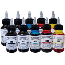 Set Flacon Cerneala AlphaChem HP652 4x100ml F6V25AE Negru + 2x100ml F6V24AE Cyan + 2x100ml F6V24AE Magenta + 2x100ml F6V24AE Galben cu Pix Schneider