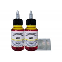 Set Flacon Cerneala AlphaChem Compatibil HP652 2x100ml F6V24AE Galben cu 2x CD-R Maxell