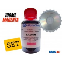 Flacon Cerneala AlphaChem Compatibil HP 305, 1x100ml, 3YM60AE Magenta, 1xCDR Maxell cu plic