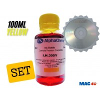 Flacon Cerneala AlphaChem Compatibil HP 305, 1x100ml, 3YM60AE Galben, 1xCDR Maxell cu plic