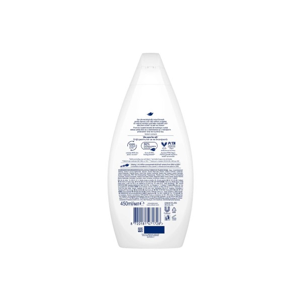 Set 2 x Dove Gel de Duș pentru Femei Gentle Pamper Shea Butter & Vanilla 2 x 450 ml - 0% Sulfate SLES + 2 x Pix Radius Zanzi