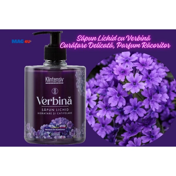 Săpun Lichid Verbină 500 ml – Revigorant și Răcoritor, pentru Mâini Curate și Catifelate Zi de Zi