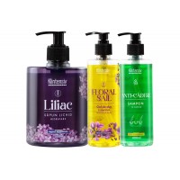 Set Cadou Floral Luxury – Sapun Lichid Liliac 500 ml, Gel de Dus Floral Sail 400 ml, Sampon Anti-Cadere 400 ml – Aroma Eleganta si Parfum Persistent