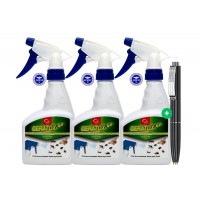 Set 3xGeratox GP+ Insecticid Lichid Universal 500 ml, Solutie Profesionala pentru Gandaci, Tantari, Muste si Furnici si 3xPix Schneider