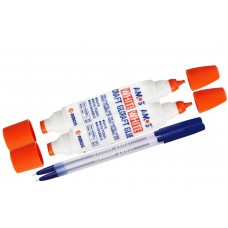 Set Aracet Amos WCG34, 2 x 34 ml / 36 g - Lipici Lichid Non-Toxic cu 2 Capete Aplicatoare pentru Hartie, Lemn, Textile, Scoala și Hobby + 2xPix Radius Zanzi
