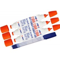 Set Aracet Amos WCG34, 3 x 34 ml / 36 g - Lipici Lichid Non-Toxic cu 2 Capete Aplicatoare pentru Hartie, Lemn, Textile, Scoala și Hobby + 3xPix Radius Zanzi