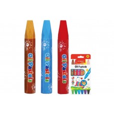 Set Pasteluri Uleioase Keyroad KR971353 (Oil Pastels), Hexagonale, 12 Culori + Pix Radius Zanzi - Pentru Desen, Colorat si Activitati Creative