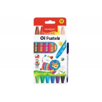 Set Pasteluri Uleioase Keyroad KR971353 (Oil Pastels), Hexagonale, 12 Culori + Pix Radius Zanzi - Pentru Desen, Colorat si Activitati Creative