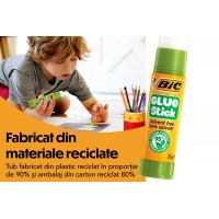 Set Lipici Solid BIC 21 g + 2 Pixuri Radius Zanzi – Formulă Îmbunătățită, Tub 95% Reciclabil, Non-Toxic pentru Hârtie, Carton și Fotografii