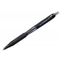 Pix Jetstream UNI SXN-101, 0.7mm, cu grip, mecanism retractabil - Negru, Scriere Neagra