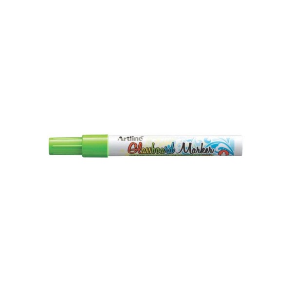 Marker pentru tabla de sticla Artline Glassboard varf rotund 2.0mm verde fluorescent