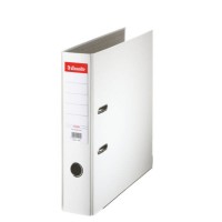 Biblioraft ESSELTE Economy, A4, plastifiat PP, margine metalica, 75 mm - alb