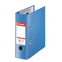 Biblioraft ESSELTE No. 1 Power, A5, plastifiat PP/PP, margine metalica, 75 mm - Vivida albastru