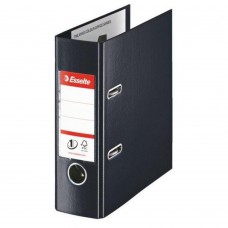 Biblioraft ESSELTE No. 1 Power, A5, plastifiat PP/PP, margine metalica, 75 mm - Vivida negru