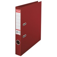 Biblioraft ESSELTE No. 1 Power, A4, plastifiat PP/PP, margine metalica, 50 mm - visiniu