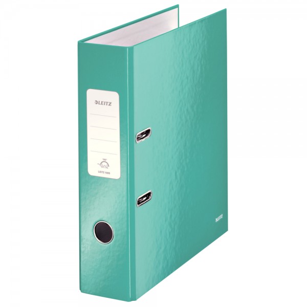Biblioraft LEITZ 180 Wow, A4, 85mm, carton laminat - turcoaz metalizat
