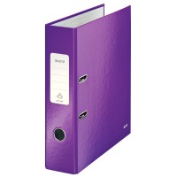 Biblioraft LEITZ 180 Wow, A4, 85mm, carton laminat - mov metalizat