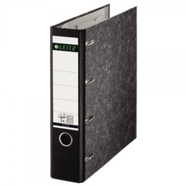 Biblioraft LEITZ 180, A4, margine metalica 80mm, 2 mecanisme - marmorat