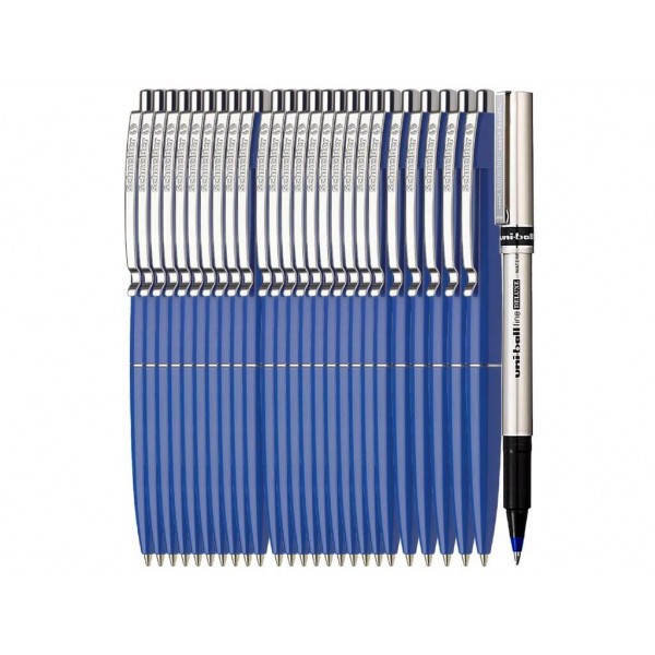 Set Premium - 25 Pixuri Schneider cu mecanism retractabil - Albastru, Scriere Albastra si Roller DeLuxe