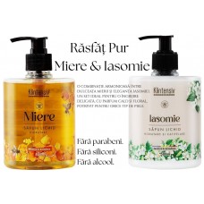 Set Săpun Lichid Aromatic – Iasomie 500 ml & Miere 500 ml – Răsfăț Pur pentru Piele