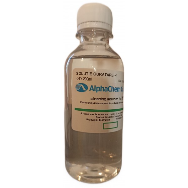 Flacon Solutie de curatare cu nivel mare de actionare AlphaChem Compatibil HP C8771EE Cyan 200ml, pentru inmuierea capului de cartus si desfundarea duzelor , 1buc Cdr Maxell cu plic