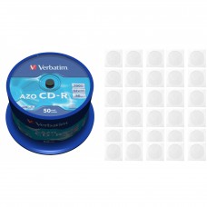 CD-R disc Verbatim 700MB/80minute 52x spindle AZO CRYSTAL 50 bucati cu 50 plicuri